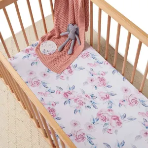 Lilac Skies Organic Fitted Cot Sheet