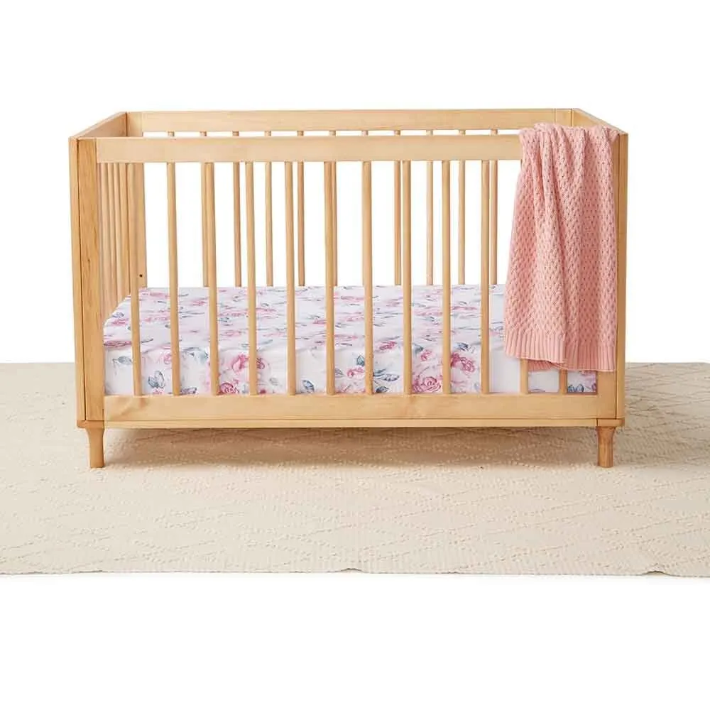 Lilac Skies Organic Fitted Cot Sheet