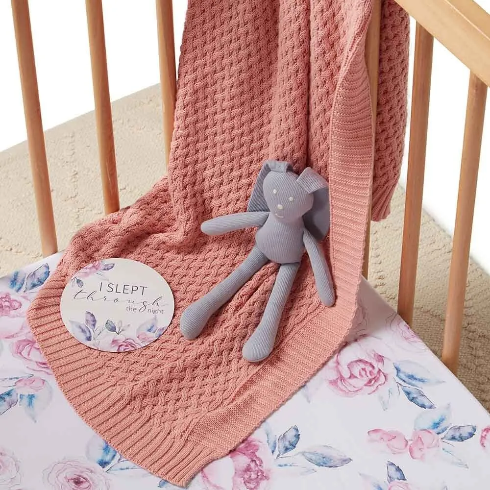 Lilac Skies Organic Fitted Cot Sheet