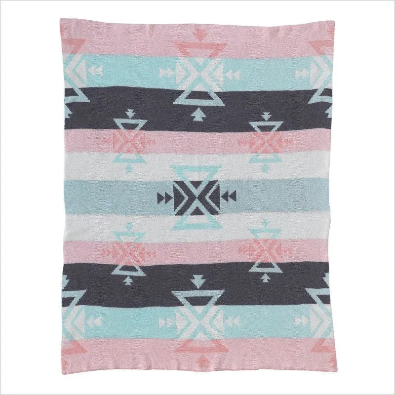 Living Textiles Sparrow Knitted Cotton Blanket Aztec (30" x 40")