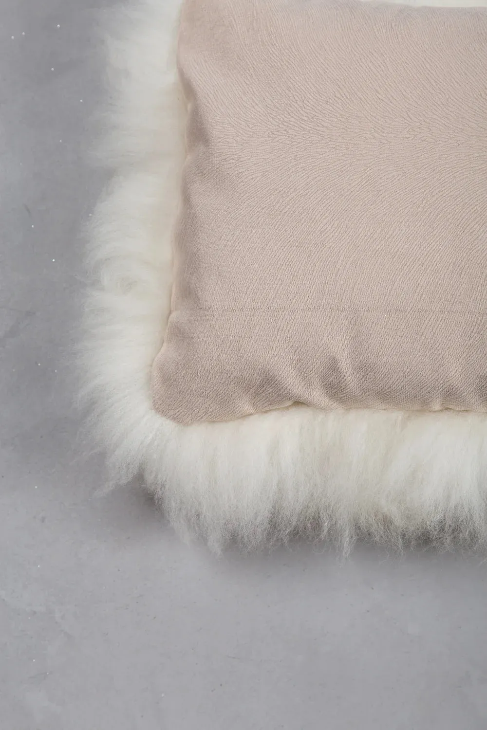 Long-Haired Natural Sheepskin Pillow