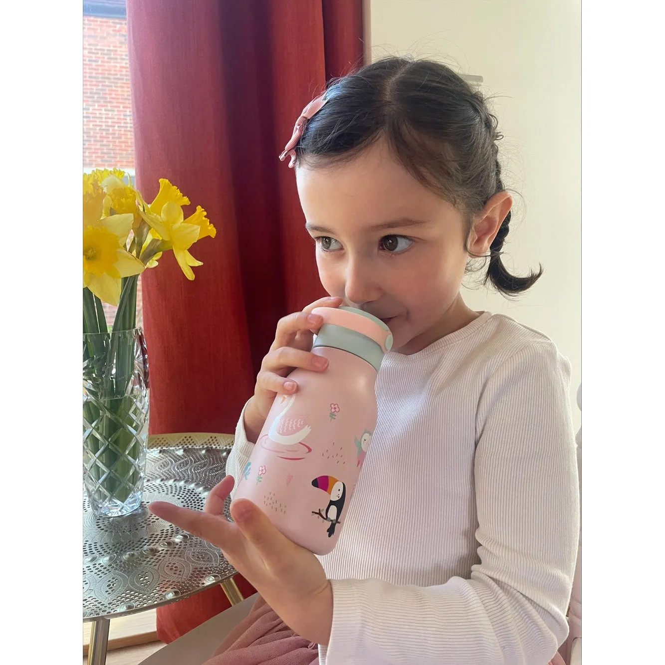 Lund London Little Lund Water Bottle 400ml - Birds