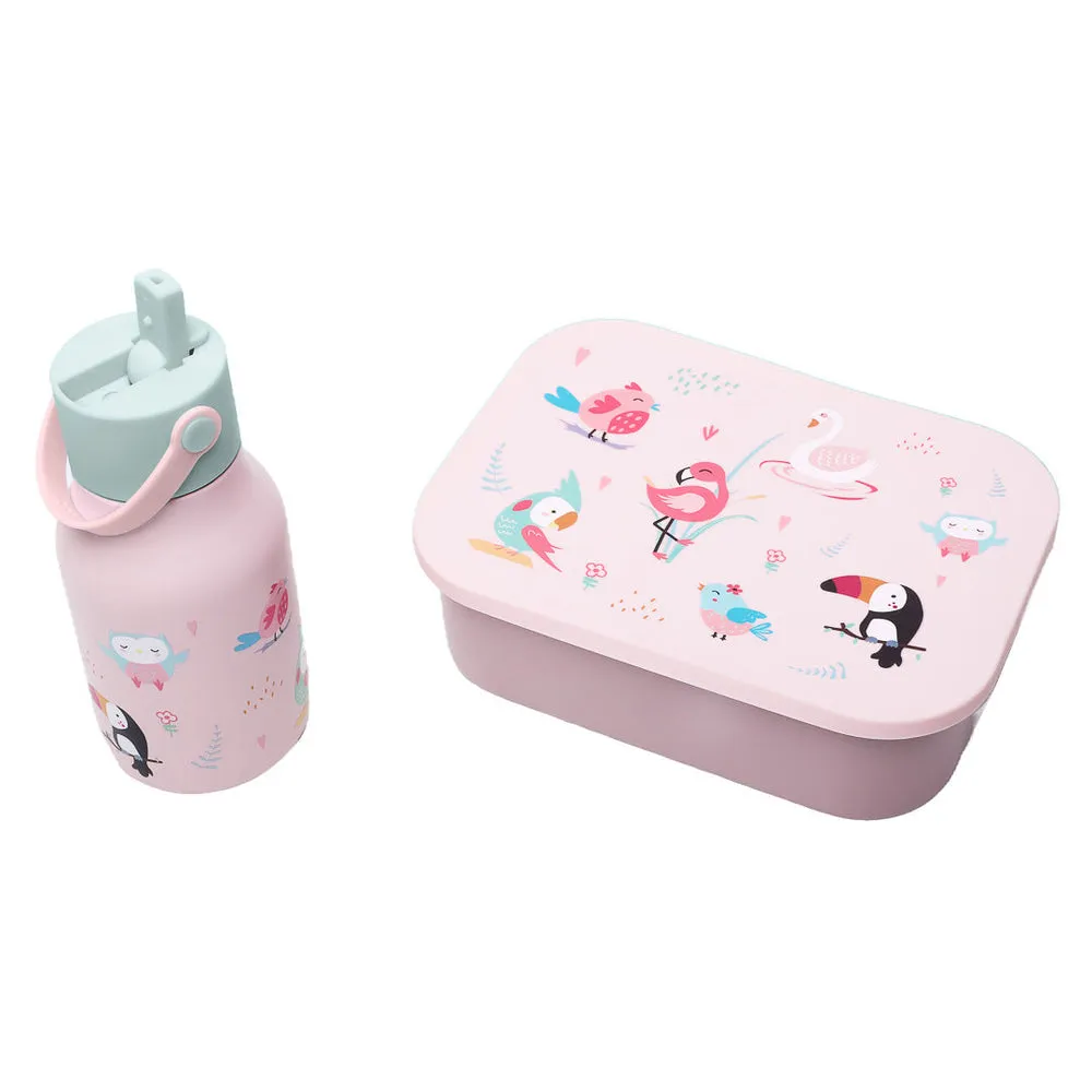 Lund London Little Lund Water Bottle 400ml - Birds