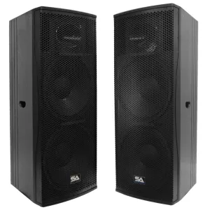 Magma-215 - Pair of  Premium Dual 15" Full Range / Bi-Amp 2-Way Loudspeaker Cabinets