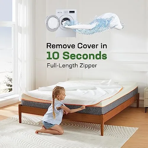 Marsail Full Size Mattress, 10-inch Gel Memory Foam Mattress, Medium-Firm Full Size Mattress in a Box for Pressure Relief & Support, Breathable Cooling Full Mattress with Zippered Cover