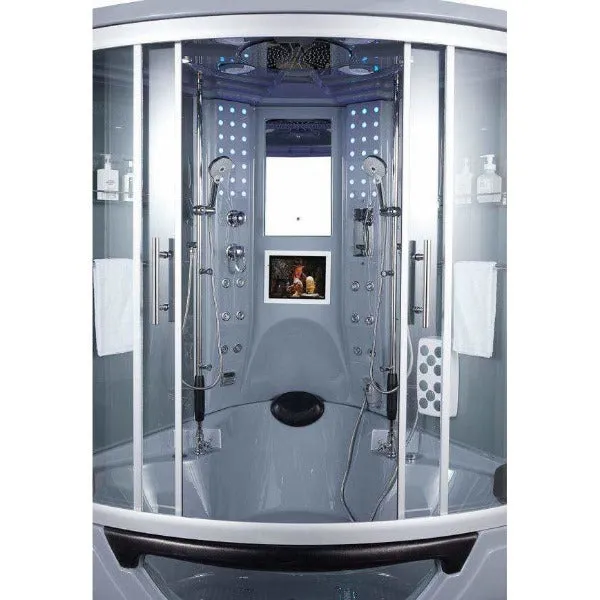 Maya Bath Superior Platinum Grey 2-Person Freestanding Steam Shower