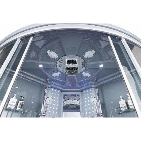 Maya Bath Superior Platinum Grey 2-Person Freestanding Steam Shower