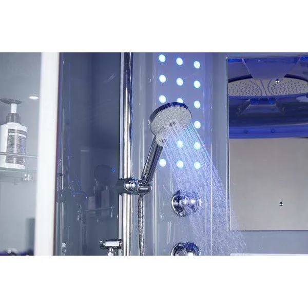 Maya Bath Superior Platinum Grey 2-Person Freestanding Steam Shower