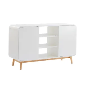 Merlin White Modern Retro Sideboard Buffet Table
