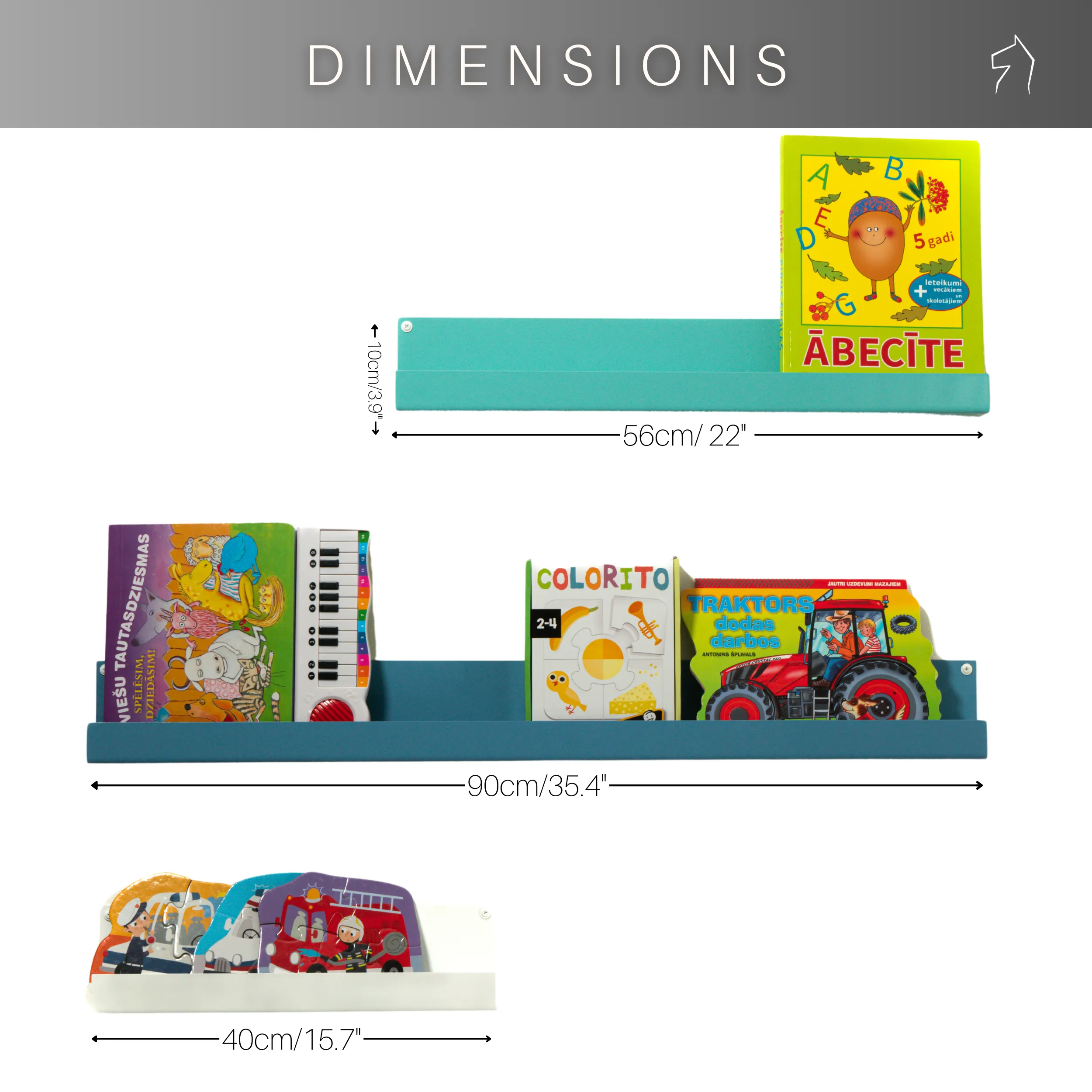 Metal Bookshelves for Nursery/ Kids Room