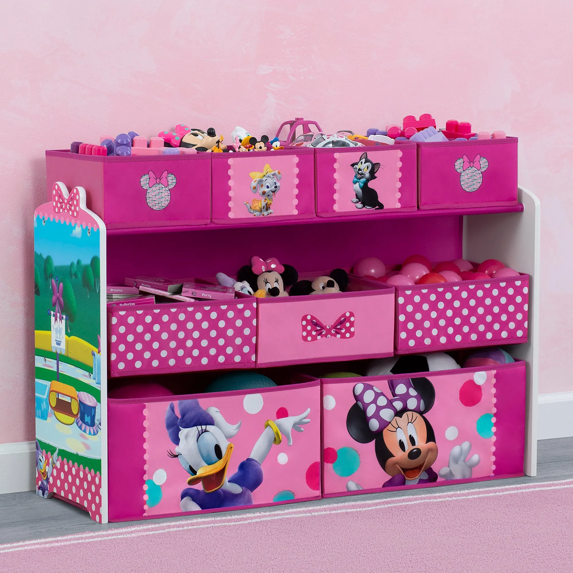 Minnie Mouse Deluxe 9 Bin Design and Store Toy Organizer