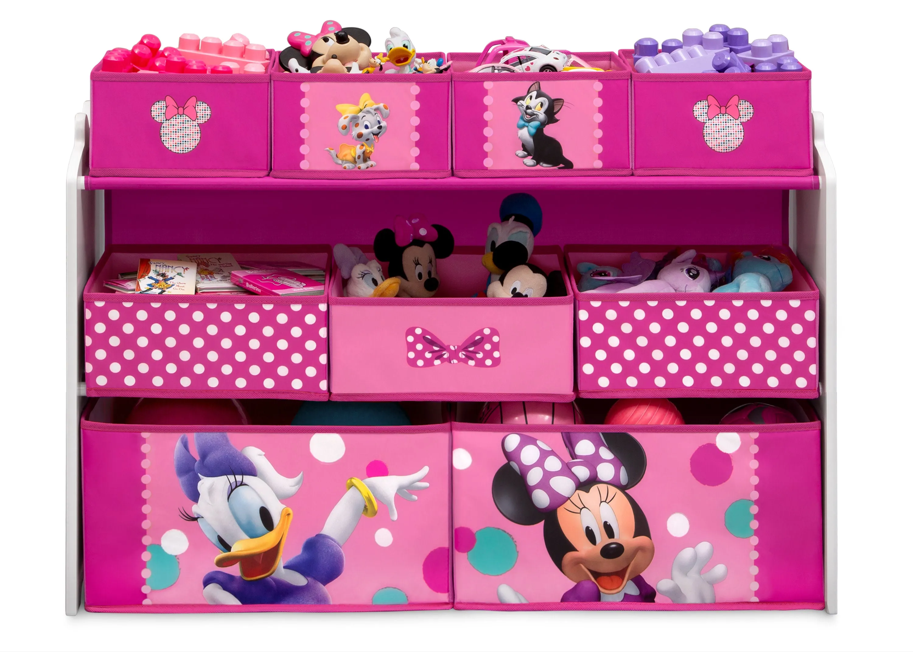 Minnie Mouse Deluxe 9 Bin Design and Store Toy Organizer