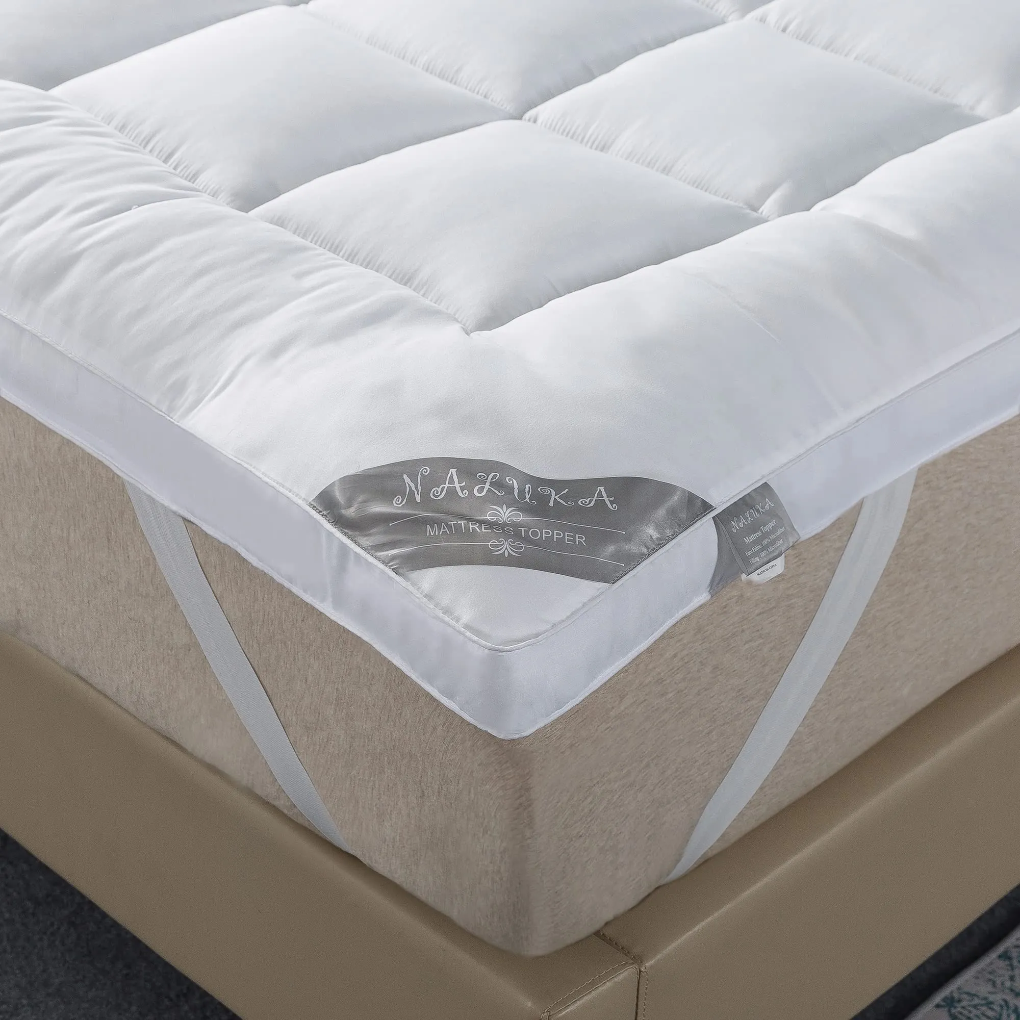 Naluka Pillow Top Mattress Topper Full Down Alternative Cooling Mattress Pad 2inch Thick Pillowtop Mattress Cover