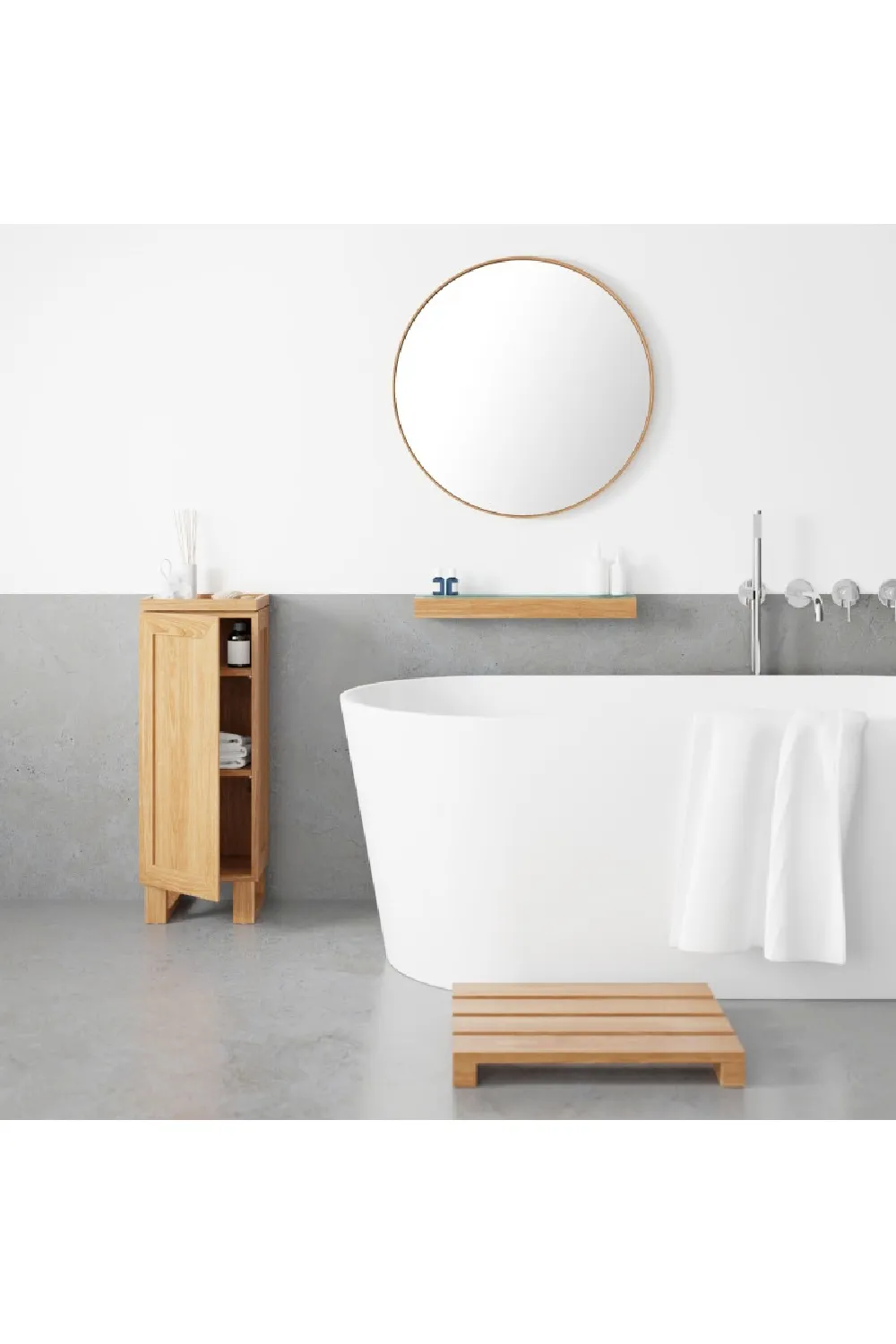 Oak Minimalist Tallboy | Wireworks Cosmos