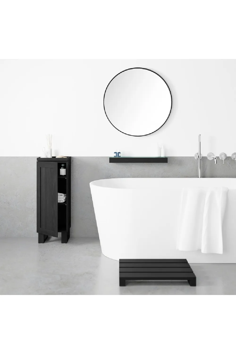 Oak Minimalist Tallboy | Wireworks Cosmos