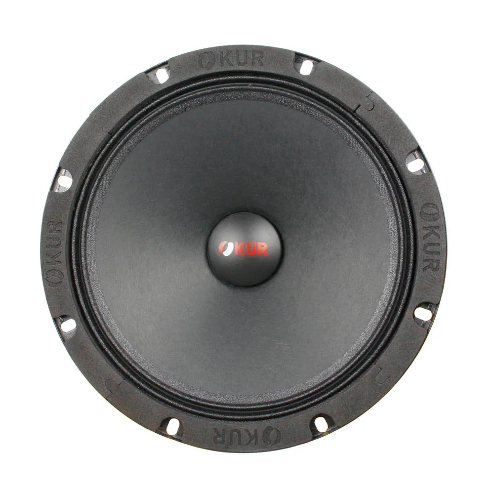 OKUR 8" Midrange Speaker Pair Pro Audio 4 Ohm 350 Watts Max Power Black OMR8PR