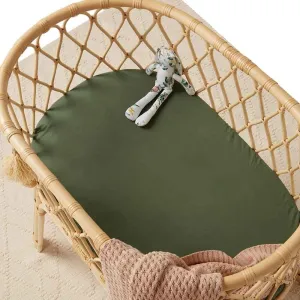 Olive Organic Bassinet Sheet / Change Pad Cover