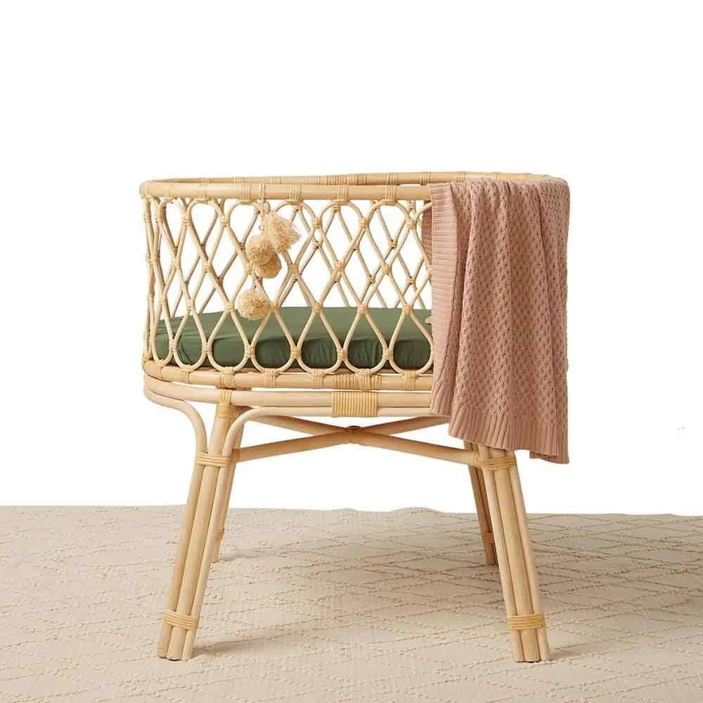Olive Organic Bassinet Sheet / Change Pad Cover