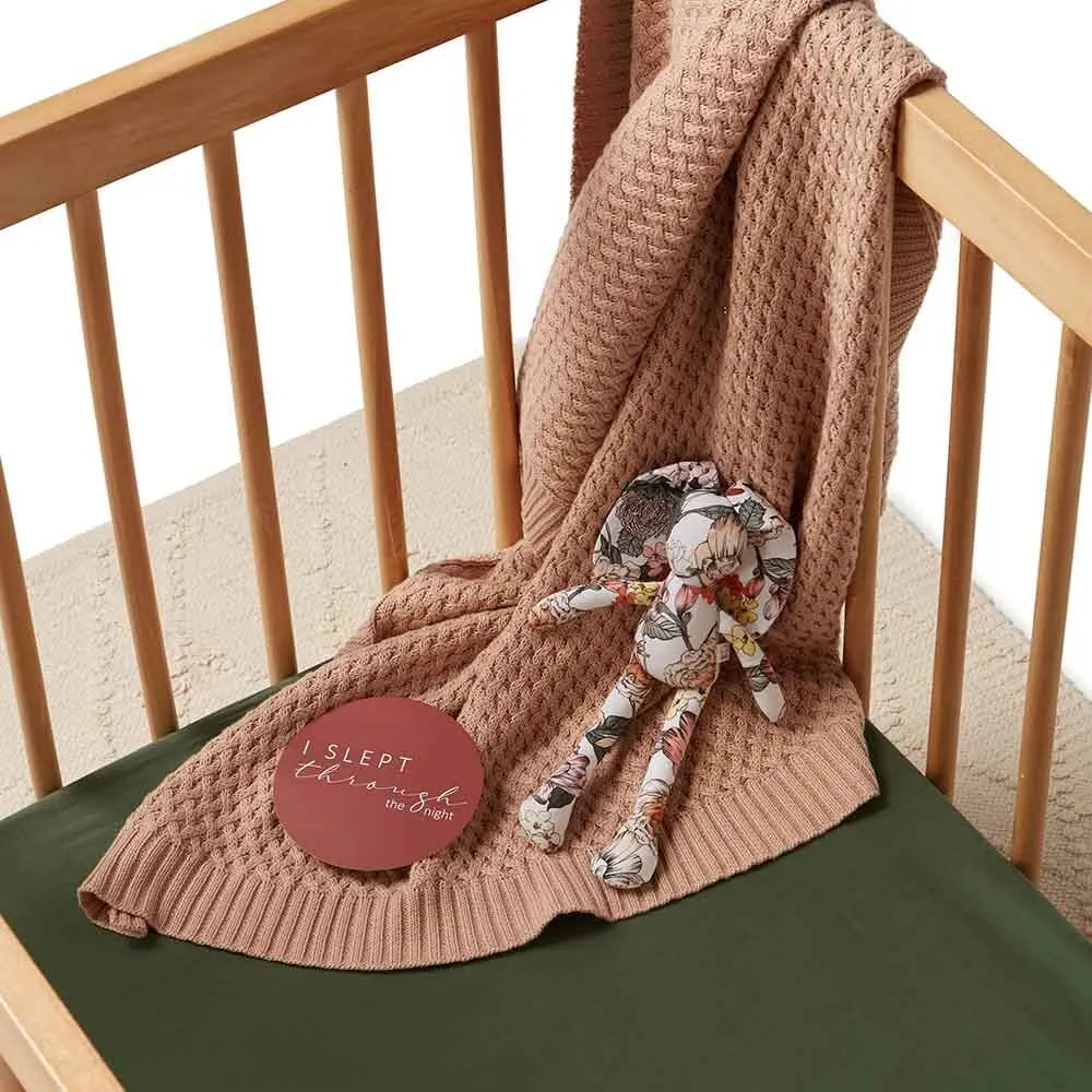 Olive Organic Fitted Cot Sheet