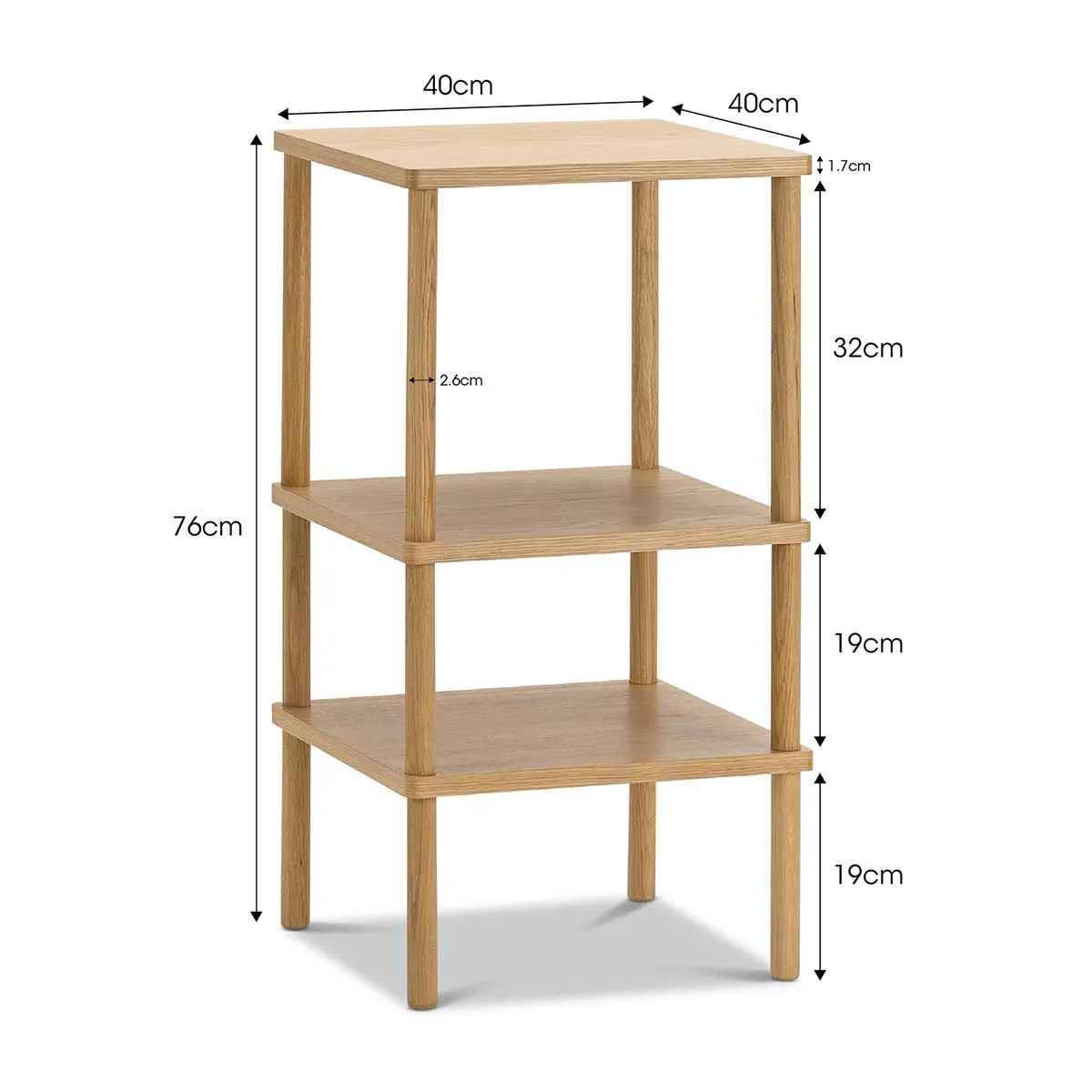 Ollie 3 Tier Small Shelving Unit