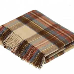 OMAJA HOME Luxury Kashmiri Marino Hoziery Pure Woolen Blanket Single Bed for Hotel/Guest House/Hospital Pack of 1 Multicolor#15