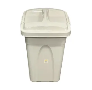 Outdoor Rubbish Bin 45L Off White