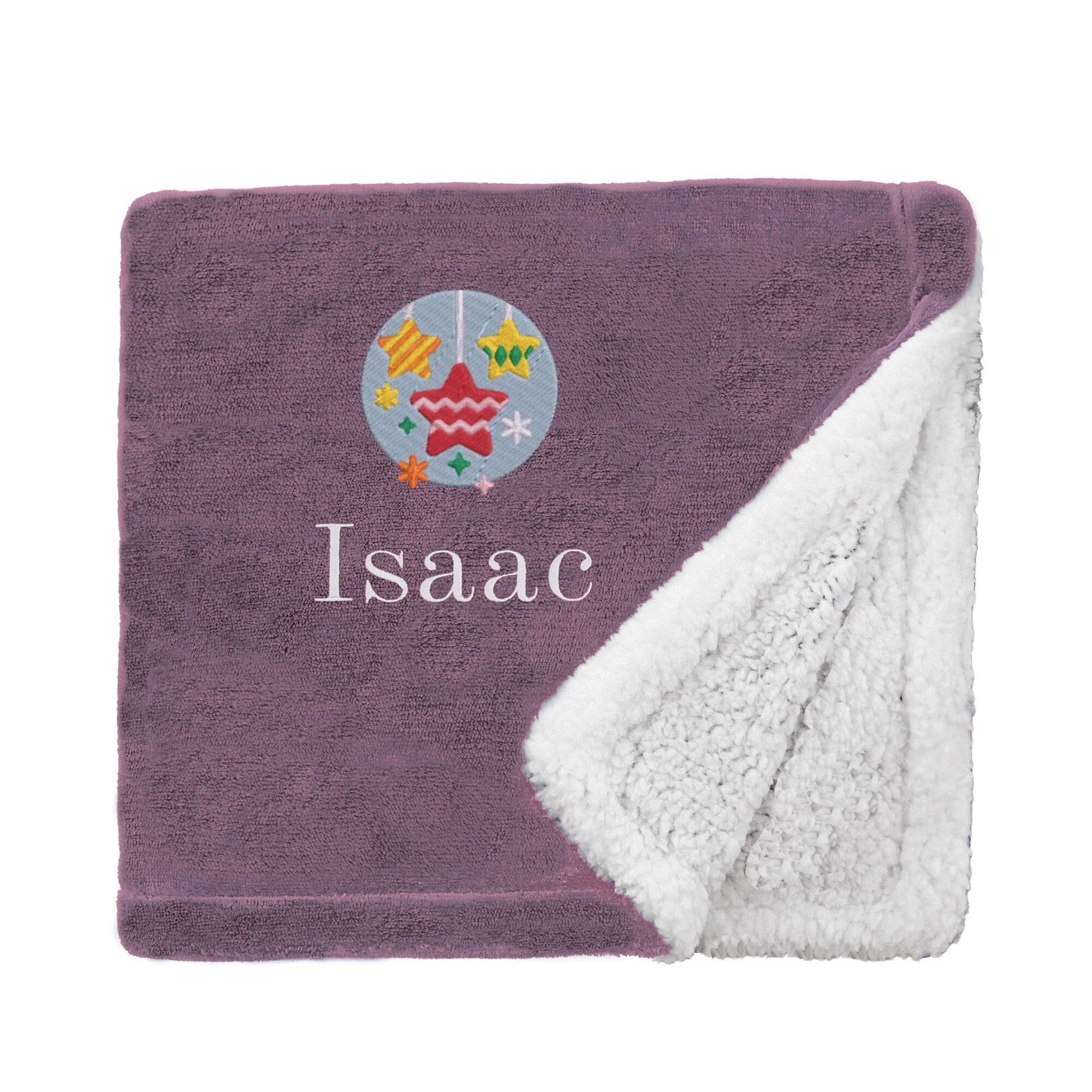 Personalised Star Baubles Christmas Snuggle Blanket