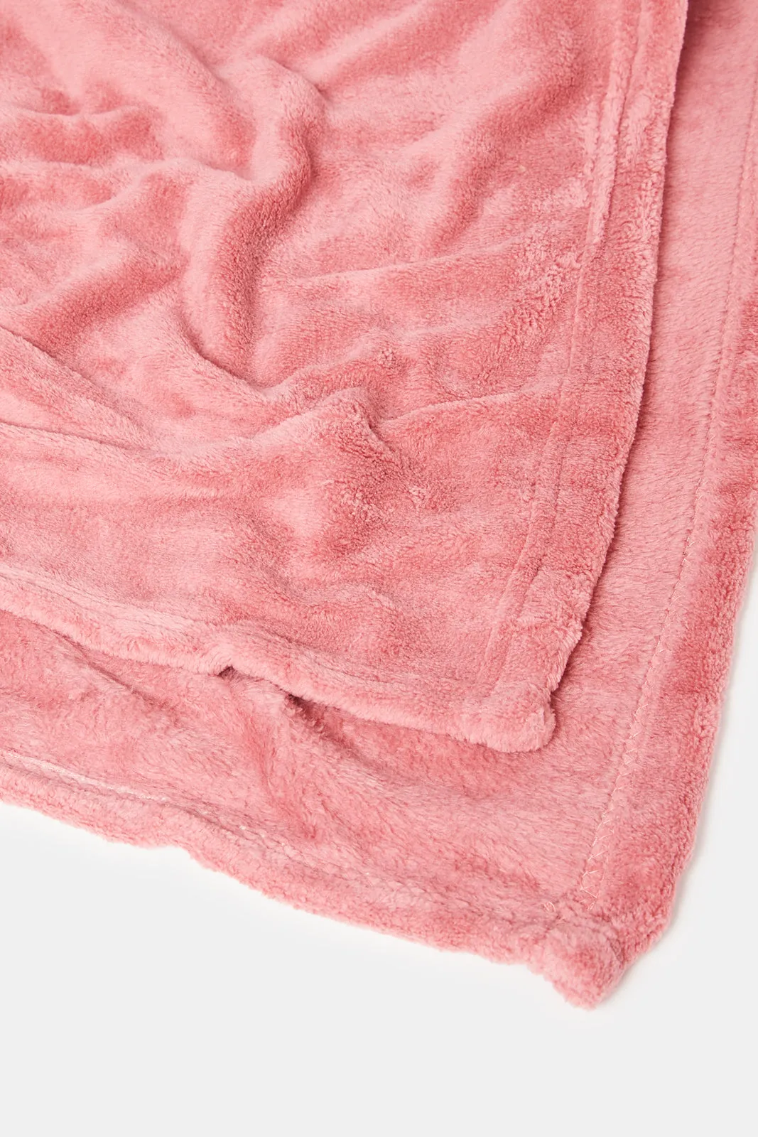 Pink Coral Fleece Blanket (Single Size)