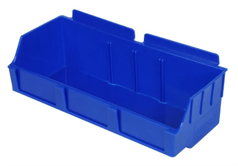 Plastic Slatwall Bins, Storbox "Wide" 4.12x11.37x3.37