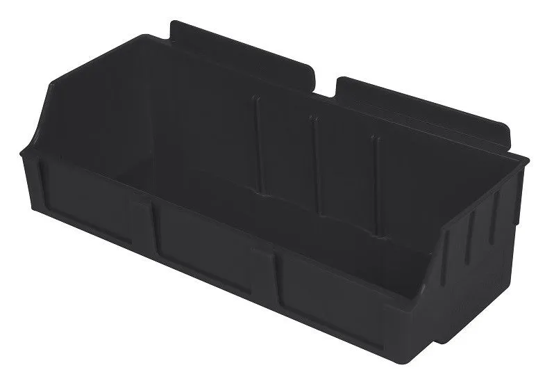 Plastic Slatwall Bins, Storbox "Wide" 4.12x11.37x3.37