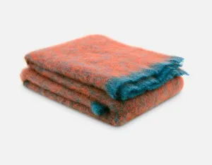 Poppy Clash Mohair Throw Blanket