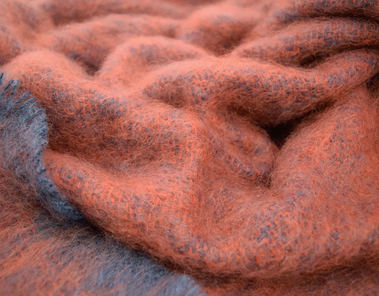 Poppy Clash Mohair Throw Blanket
