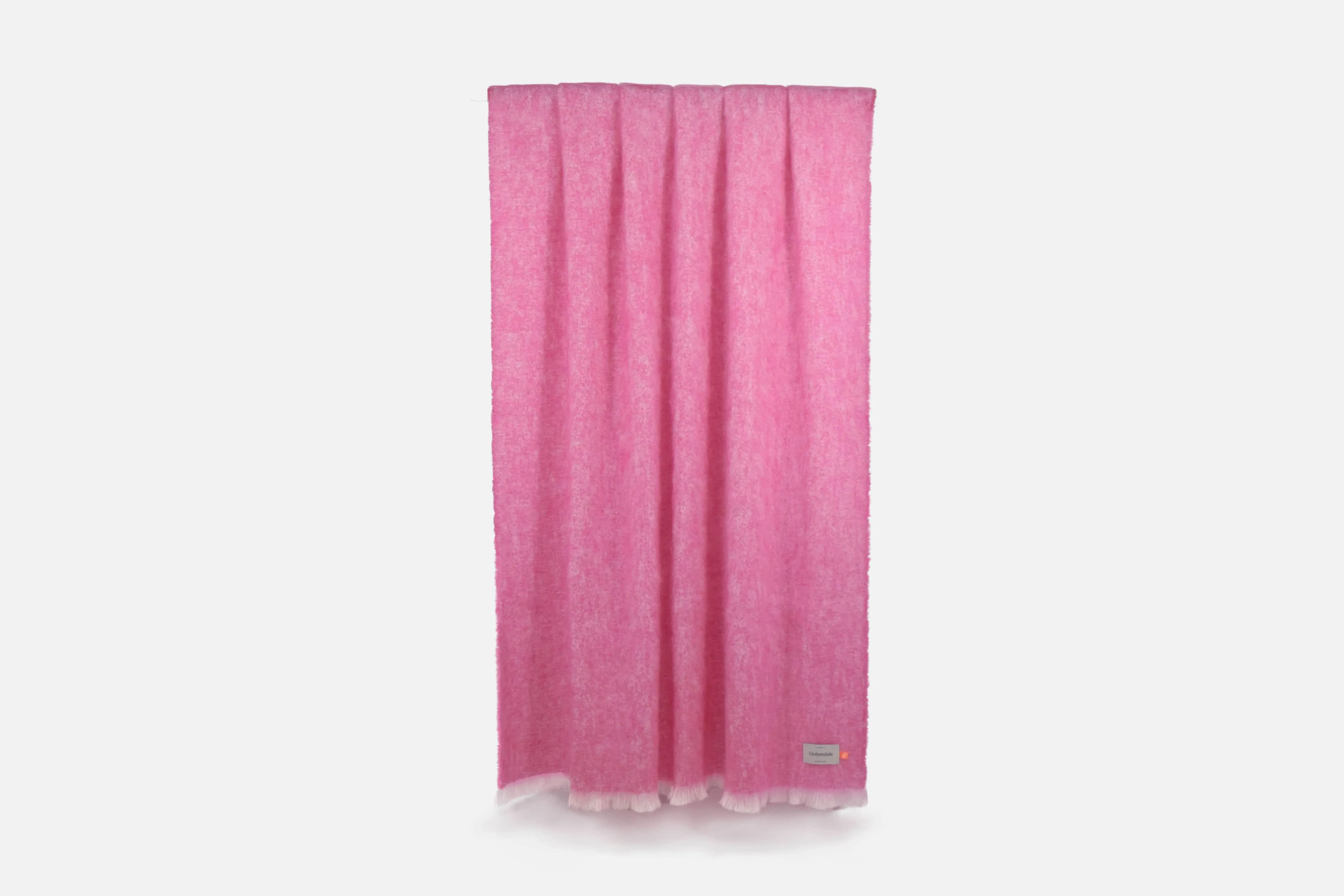 Raspberry Mooneen Mohair Throw Blanket