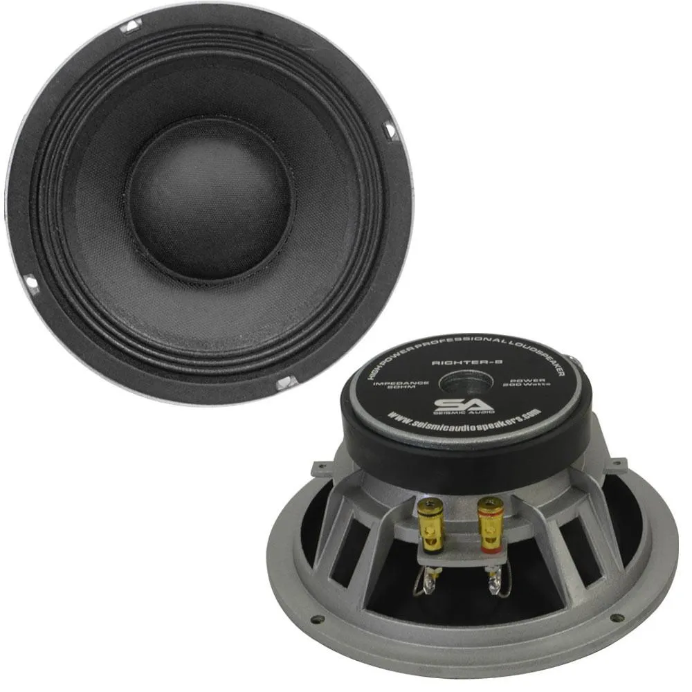 Richter-8 - (Pair) 8" Raw Speakers/Woofers 175 W RMS