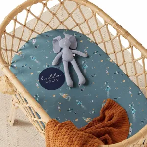 Rocket Organic Bassinet Sheet / Change Pad Cover