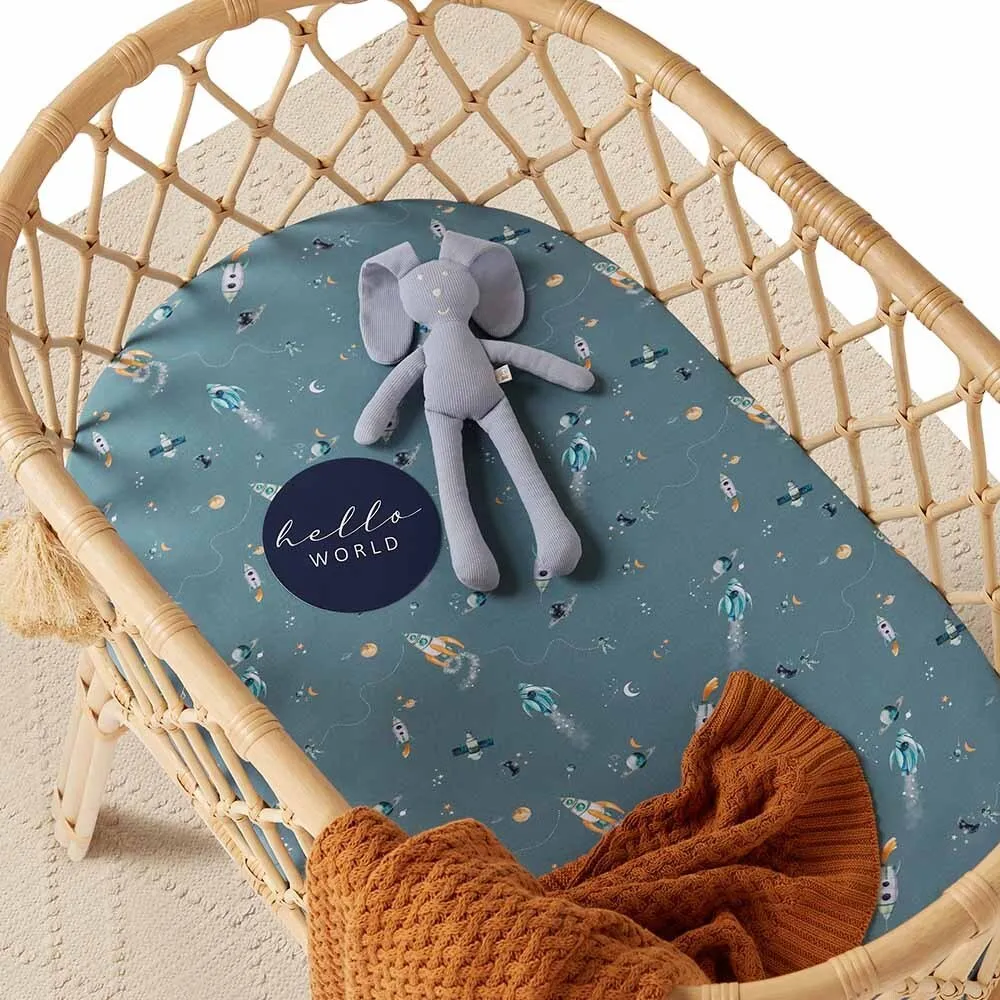 Rocket Organic Bassinet Sheet / Change Pad Cover
