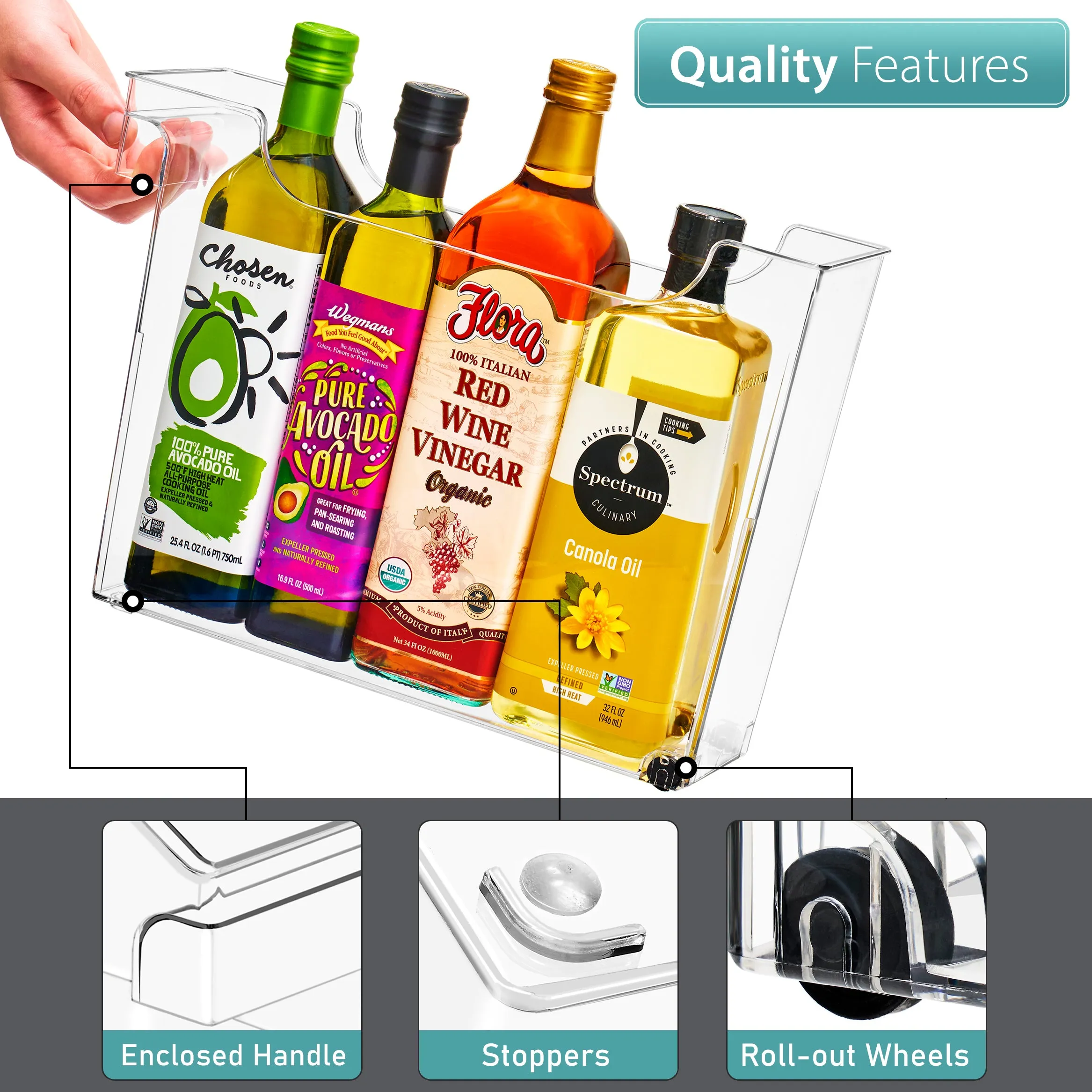 Roll Out Fridge Caddy