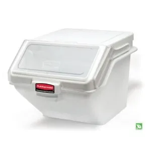 RUBBERMAID PROSAVE INGREDIENT STORAGE BIN WITH SLIDING LID AND SCOOP- WHITE 12.6 GAL