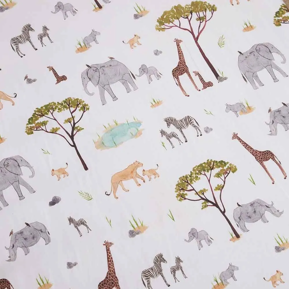 Safari Organic Bassinet Sheet / Change Pad Cover