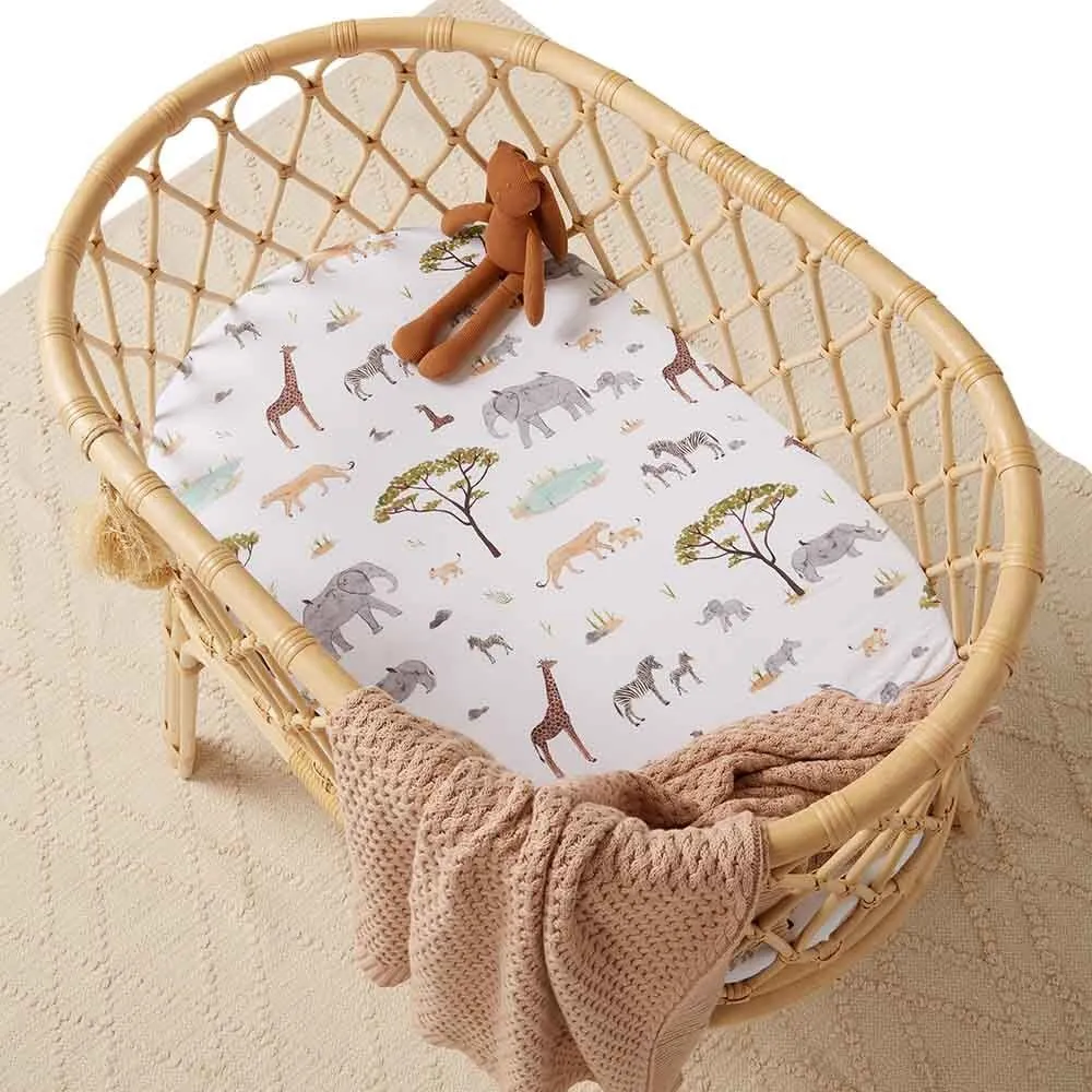 Safari Organic Bassinet Sheet / Change Pad Cover