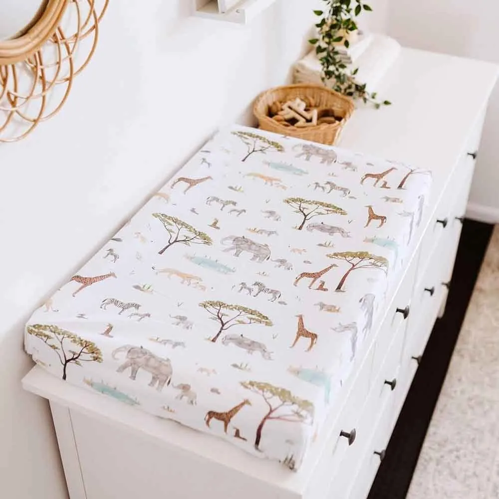 Safari Organic Bassinet Sheet / Change Pad Cover