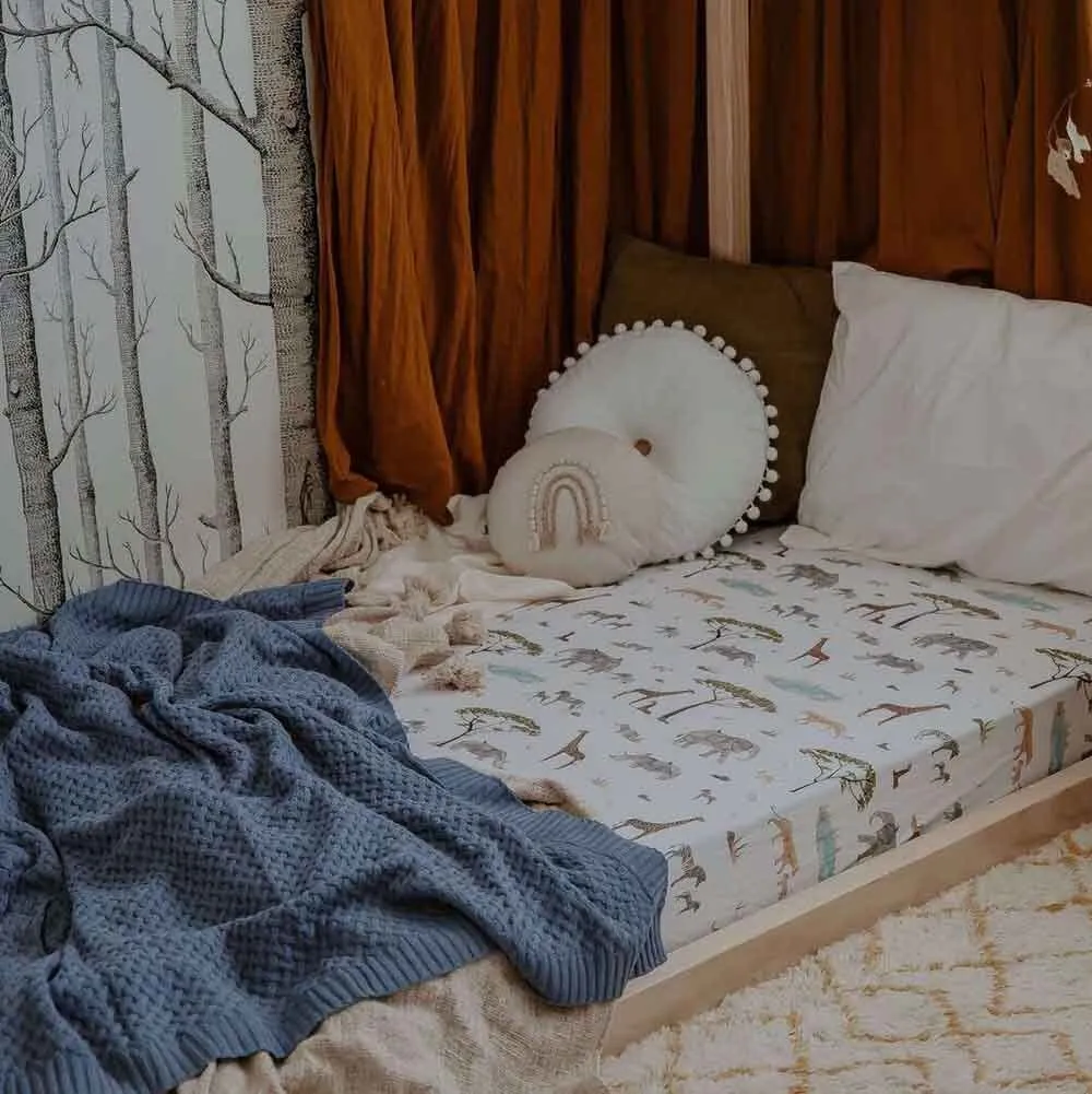 Safari Organic Fitted Cot Sheet