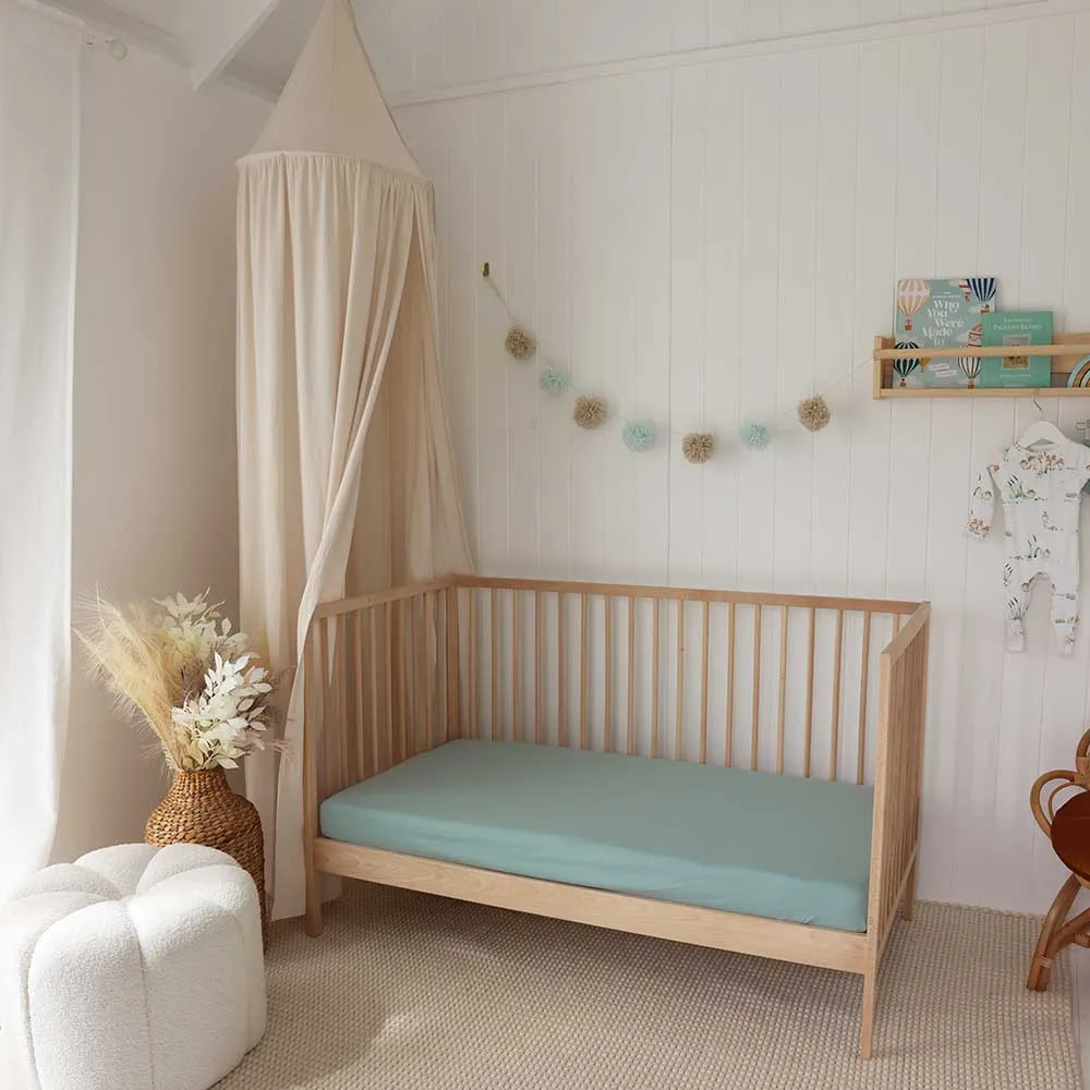 Sage Organic Fitted Cot Sheet