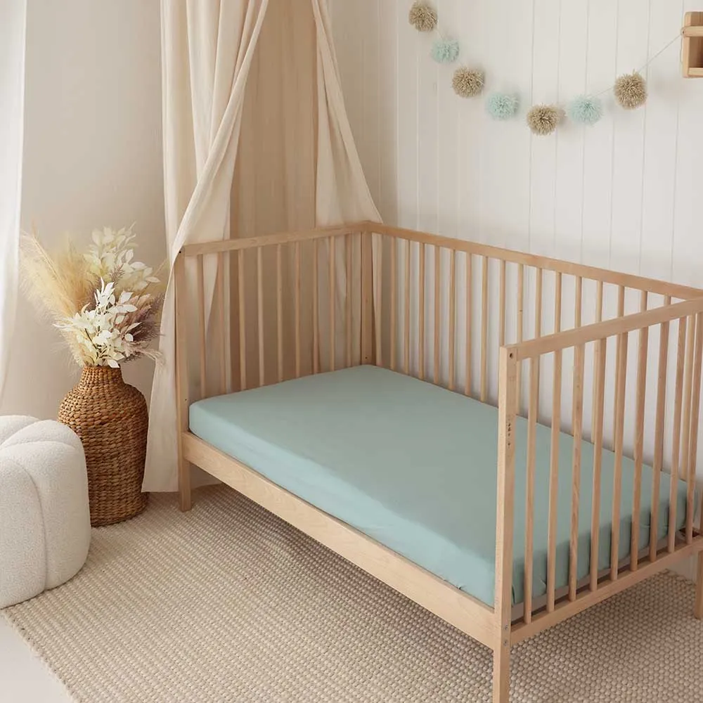 Sage Organic Fitted Cot Sheet