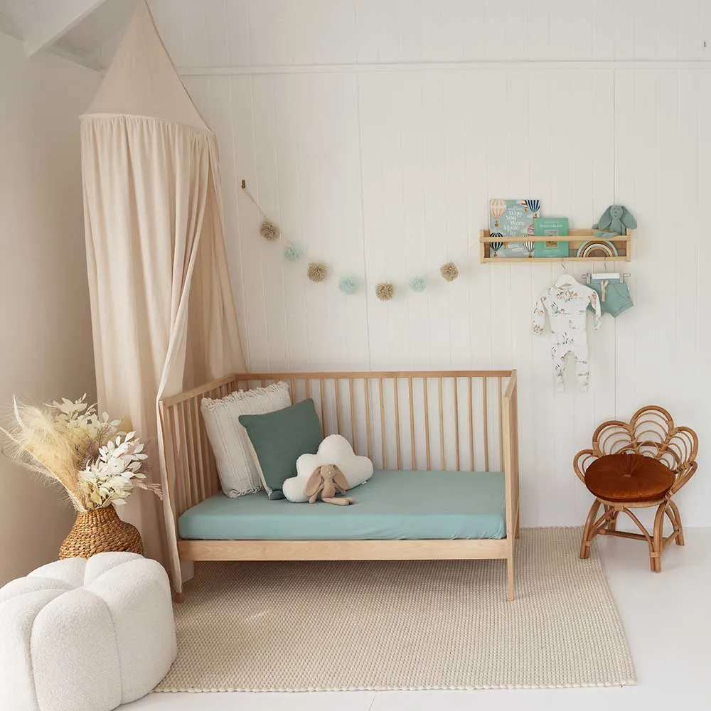 Sage Organic Fitted Cot Sheet