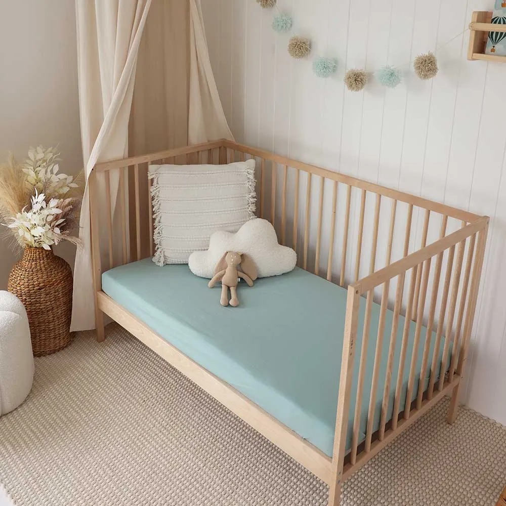 Sage Organic Fitted Cot Sheet