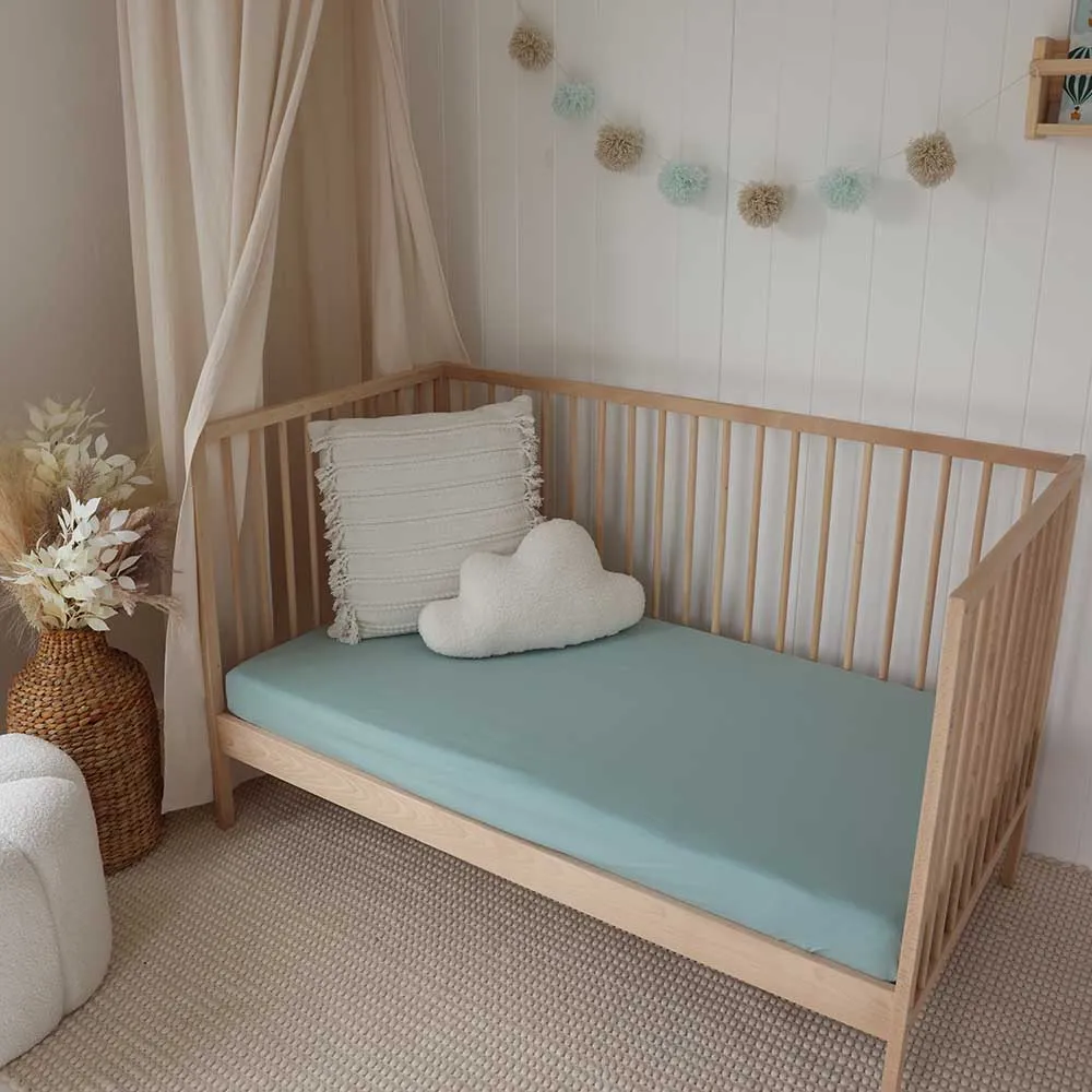Sage Organic Fitted Cot Sheet