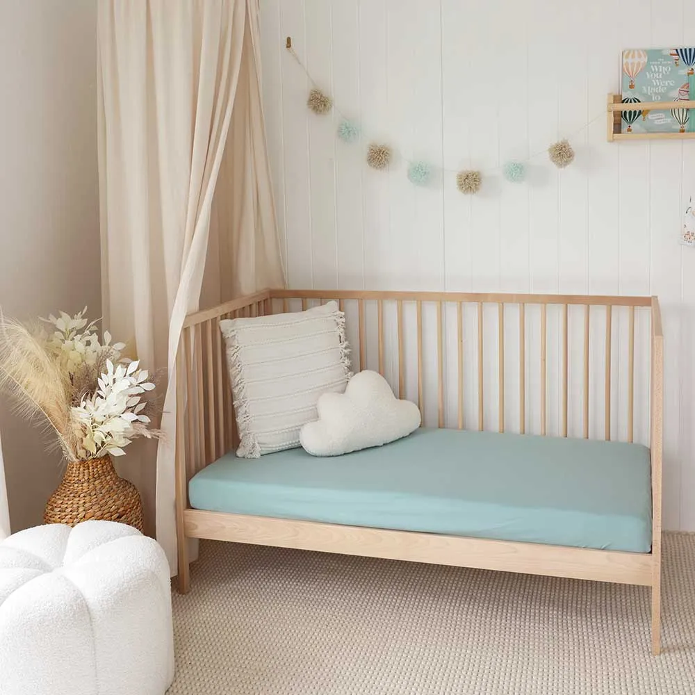 Sage Organic Fitted Cot Sheet