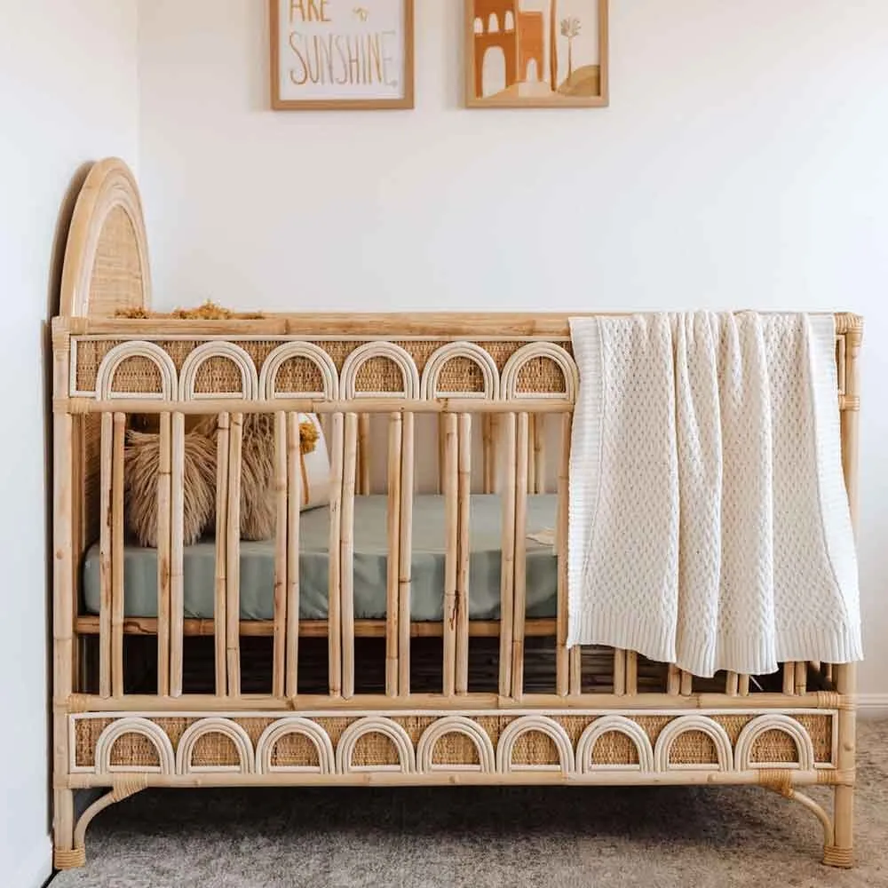 Sage Organic Fitted Cot Sheet