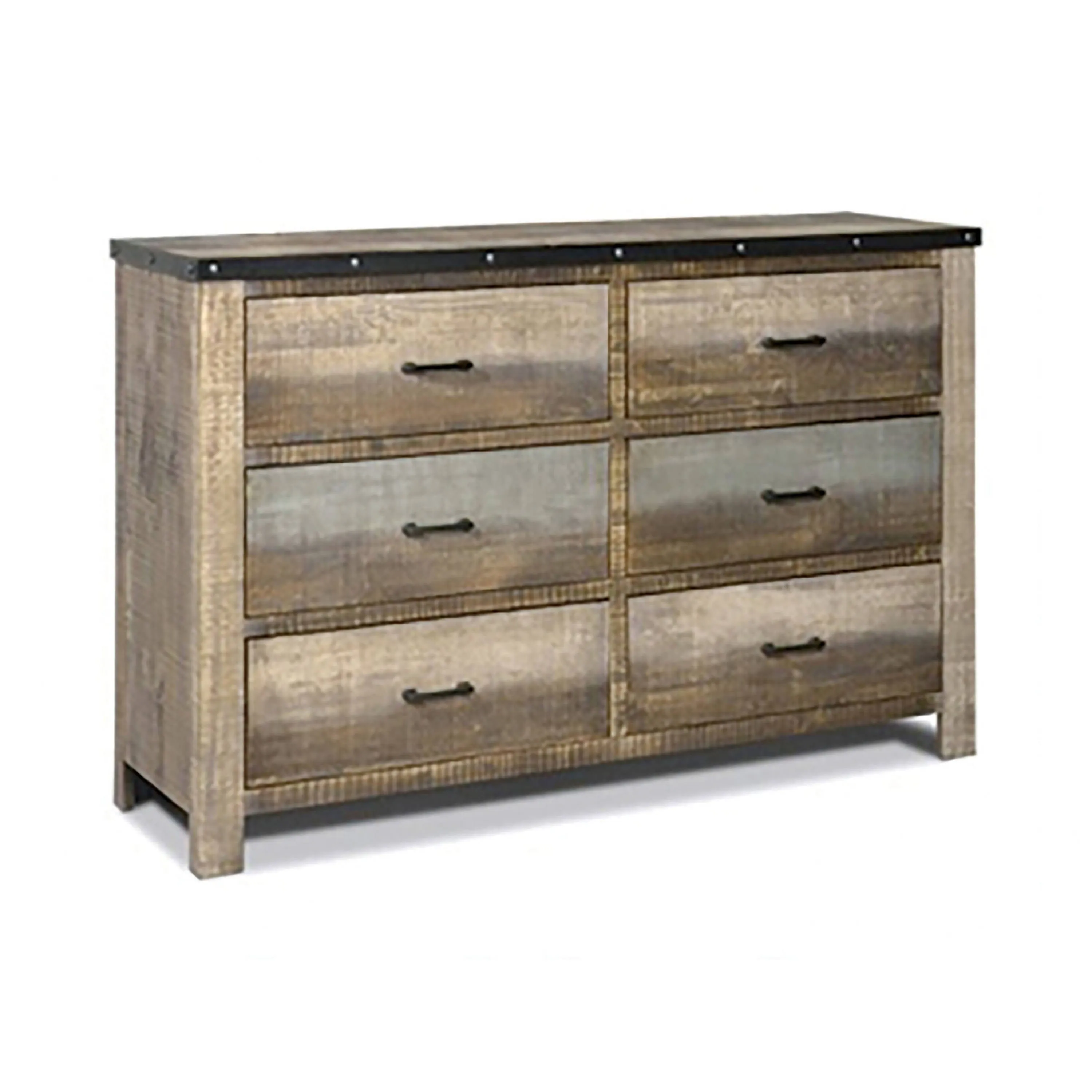 Sembene 6-Drawer Dresser Antique Multi-Color Collection: Add A Touch Of Rustic Charm To Your Bedroom Decor. This Wooden Dresser Is Finished In Pleasing Earth Tones, Giving It A Classic Look.  SKU: 205093